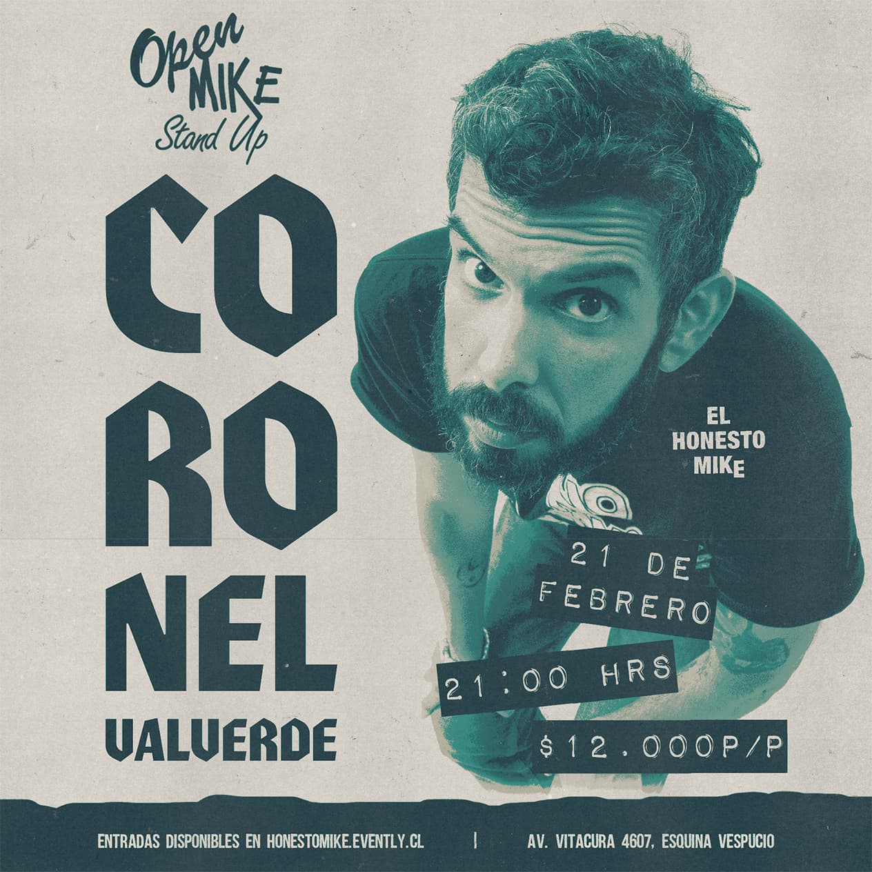 Open Mike: Coronel Valverde en El Honesto Mike Vitacura image}