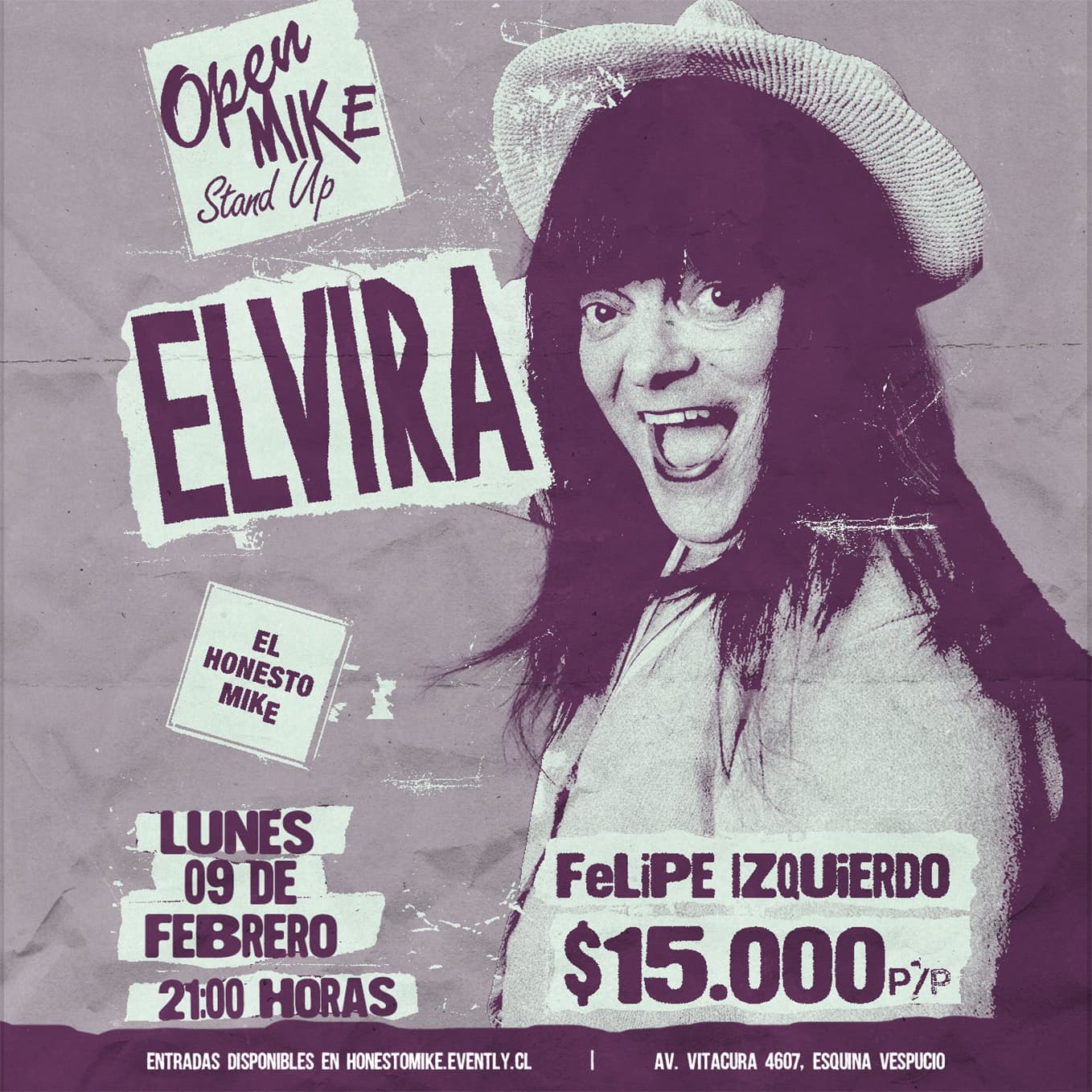 Open Mike: Elvira en El Honesto Mike Vitacura image}