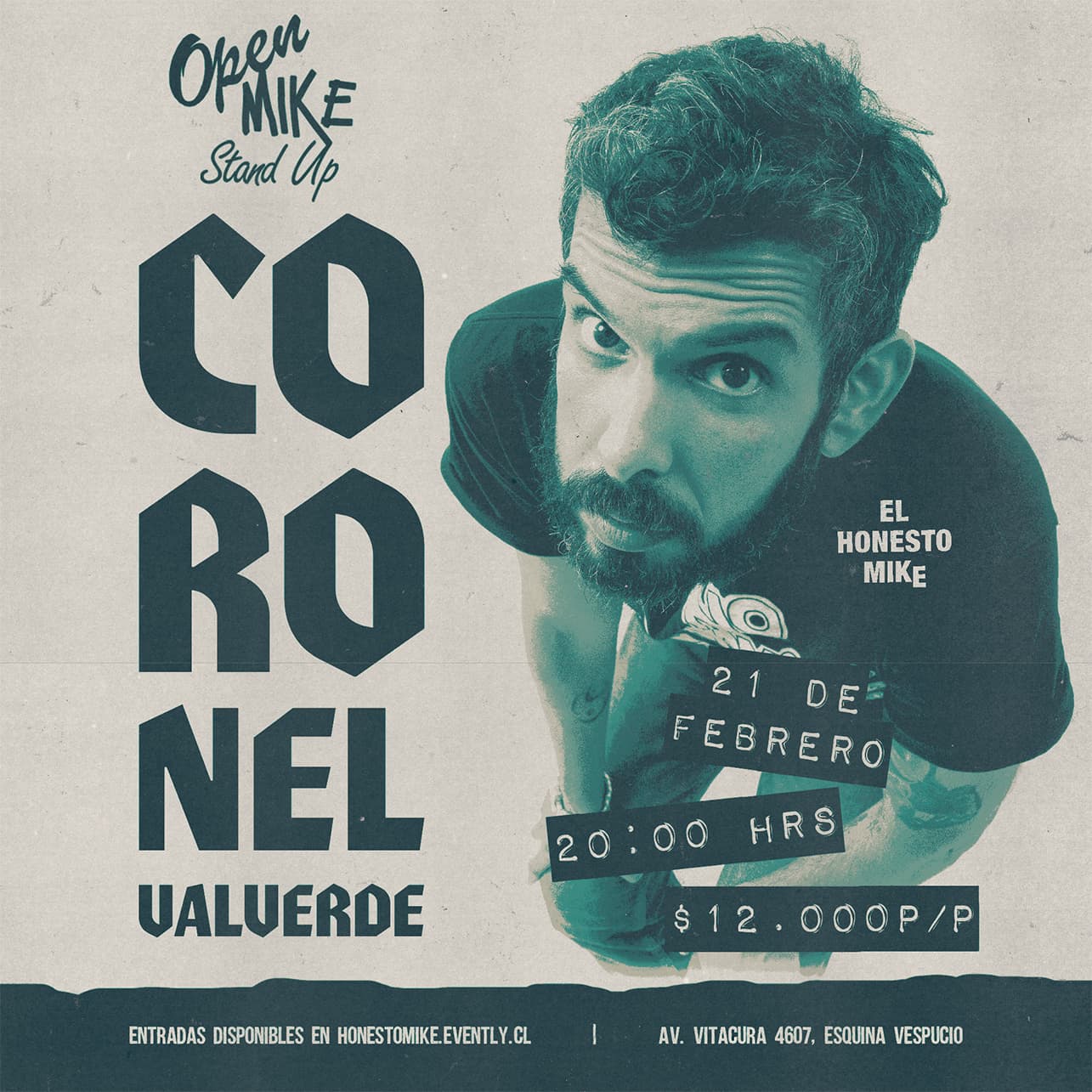 Open Mike: Coronel Valverde en El Honesto Mike Vitacura image}