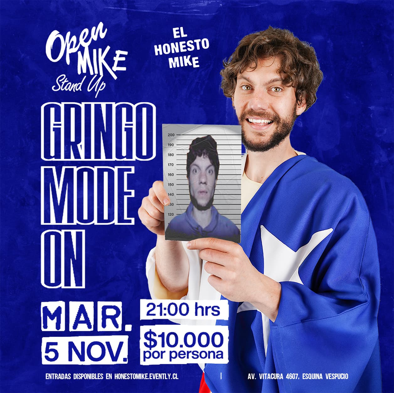 Open Mike: Gringo Mode On en El Honesto Mike Vitacura  image}